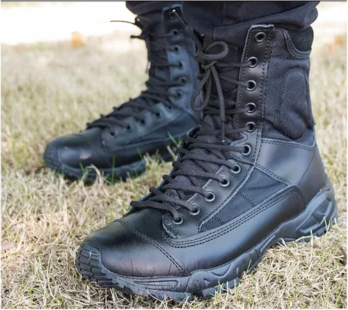 Vista 6 de Zivopah Botas tácticas para hombre, botas de combate ligeras, botas de trabajo duraderas, botas de desierto