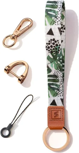 Vista 12 de Correa de cordón para llaves, diseño de patrón original para llavero de muñeca