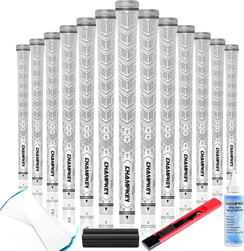 Vista 9 de CHAMPKEY Y-PRO Performance Rubber Golf Grips 13 Pack with All Repair Kits - All Weather Control Golf Club Grips - Excellent Traction and Control