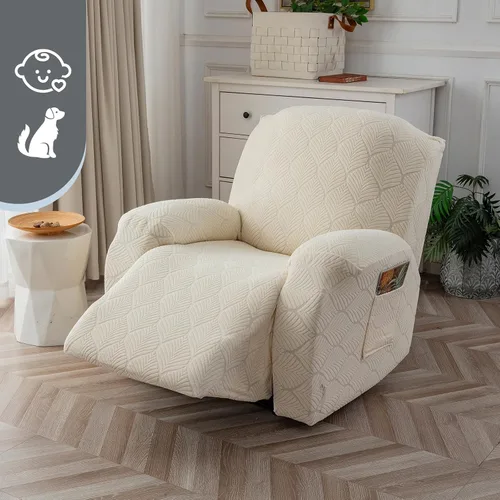 Vista 8 de Funda para Silla Reclinable 100% Impermeable, 1 Pieza Fundas Elásticas para Sofá Reclinable Lavables para Silla Reclinable para Mascotas, Perros