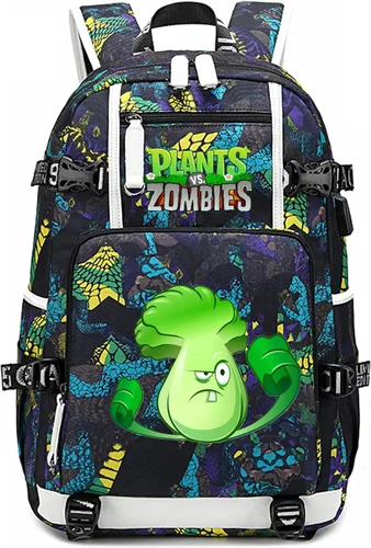 Vista 17 de ISaikoy Plants vs. Zombies Mochila Bolsa para Portátil Color Azul 1