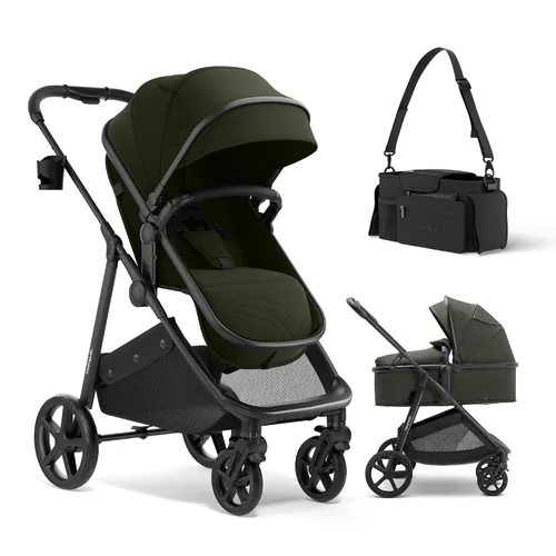 Vista 11 de Mompush Wiz - Cochecito reversible 2 en 1, plegable con una sola mano Negro