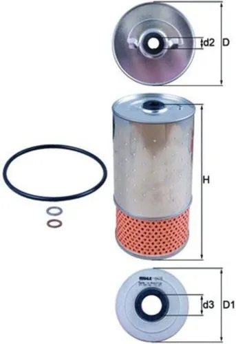 Vista 3 de MAHLE Filtro de aceite OX 78D