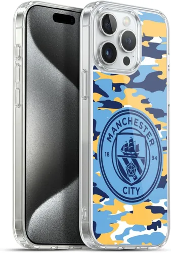 Vista 16 de Head Case Designs Funda de gel con licencia oficial del Manchester City Man City FC Blue Moon Badge Camou [protección de grado militar] compatible