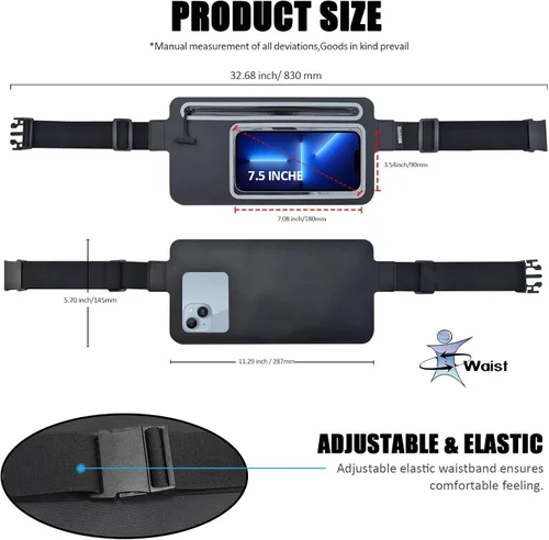 Vista 6 de Bolsas secas para teléfono, 01-negro transparente, Moda Moderna Clásico Retro