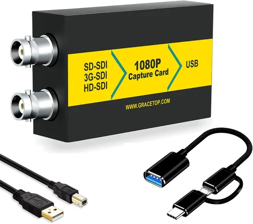 Vista 10 de SDI Capture Card, 1080P SDI to USB 3.0 Video Capture Card, SDI to USB Capture Card for Game Streaming Video Recording for Windows, Linux
