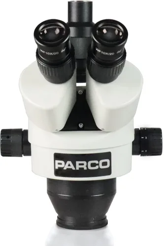 Vista 5 de Parco Scientific PZE Zoom Stereo 0.7-4.5X Cabezal de microscopio binocular Incluye par de 10 oculares
