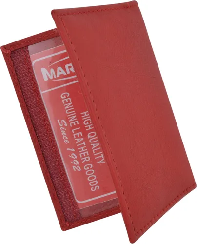 Vista 6 de Marshal Tarjetero de piel de cordero auténtica con llavero para tarjetas de crédito