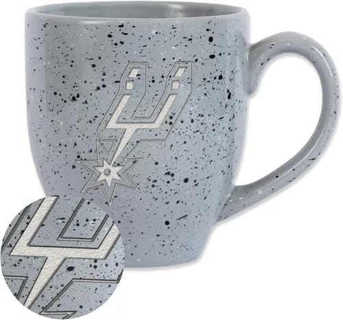 Vista 57 de Rico Industries NBA 16 oz Team Color Laser Engraved Speckled Ceramic Coffee Mug 3-Color del