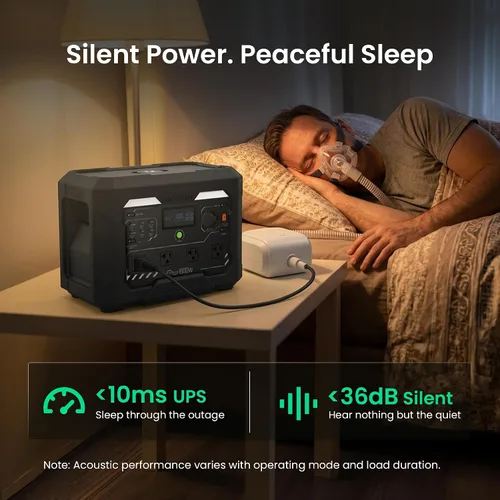 Vista 8 de Estación de energía portátil N1000 para acampar, 1024Wh, 1800W