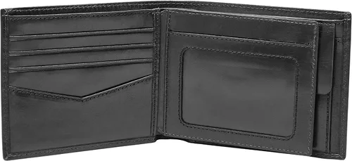 Vista 3 de Fossil Mens Ryan Leather RFID-Blocking Bifold Wallet with Coin Pocket