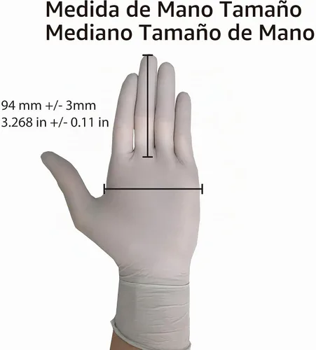 Vista 6 de Guantes desechables, aptos para alimentos, guantes de nitrilo Lite Duty, ligeros y resistentes, (250 unidades)
