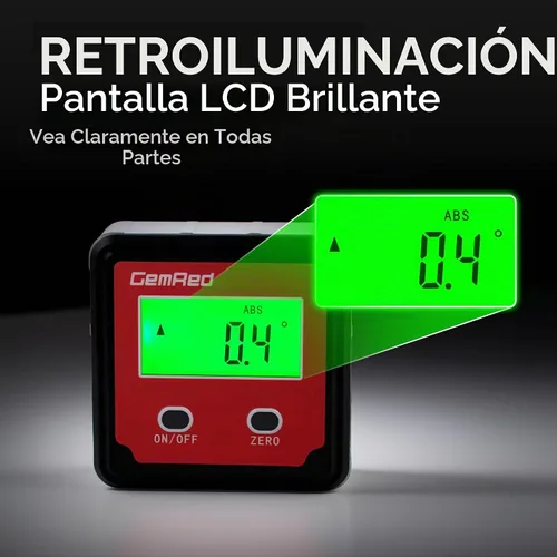 Vista 4 de Medidor de ángulo digital GemRed DAG-V1 para medición y diseño