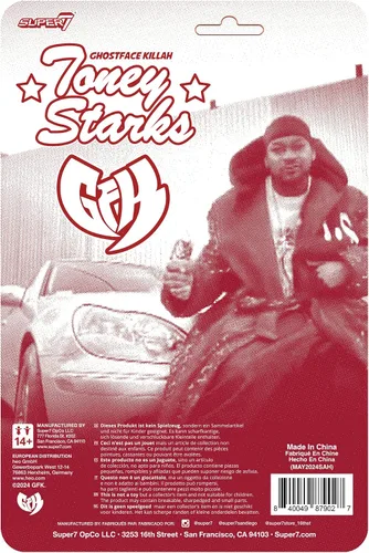 Vista 3 de Super7 Ghostface Killah Toney Starks Figura de Reacción – Figura de Acción Ghostface Killah de 3.75" con Accesorios Coleccionables de Hip Hop