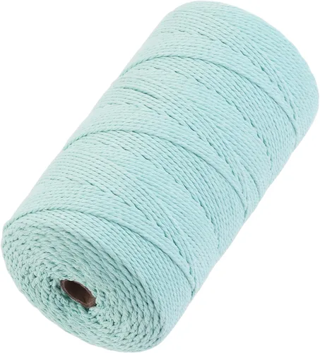 Vista 47 de Cuerda de macramé de 2 mm x 349 metros de cuerda de algodón natural para macramé, cuerda de macramé de color, cuerda de algodón suave, suministros