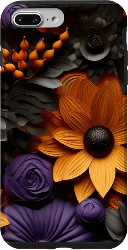 Vista 12 de iPhone 16 Halloween Flores Otoño Calabazas Caso