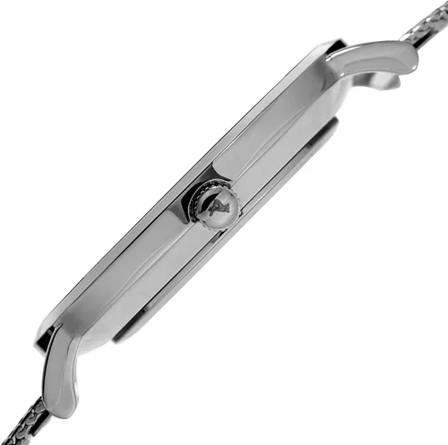 Vista 3 de August Steiner - Reloj de pulsera de acero inoxidable para hombre, esfera de efecto brillante, movimiento de cuarzo japonés