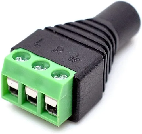 Vista 3 de Adaptador de audio de 0.138 in de 3 polos hembra a terminal verde de 3 tornillos