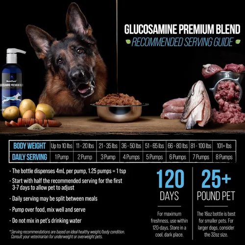 Vista 6 de Medicina natural anti-envejecimiento para artritis articular y displasia de cadera, alivio del dolor para perros y gatos de la marca Glucosamina