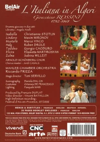 Vista 2 de Rossini L'Italiana in Algeri DVD Video