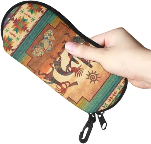 Vista 4 de Showudesigns Estuche para lentes de sol suave con clip, estuche organizador de viaje para niños, mujeres y niñas