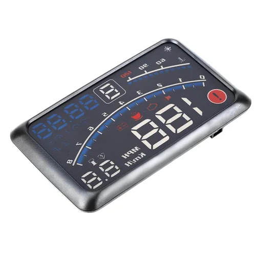 Vista 4 de OBD2 - Velocímetro digital universal de 5.5 pulgadas, proyector de parabrisas, alarma de sobrevelocidad, kmh/mph