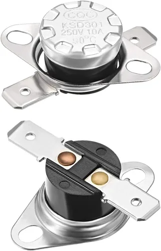 Vista 6 de uxcell KSD301 Termostato 104.0 °F/104°F 10A Normalmente Abierto N.O Ajuste Snap Disc Interruptor de Temperatura 2pcs, Material de Baquelita