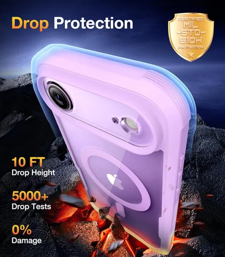 Vista 460 de DIACLARA - Funda transparente compatible con iPhone XR 6.1 pulgadas 2018