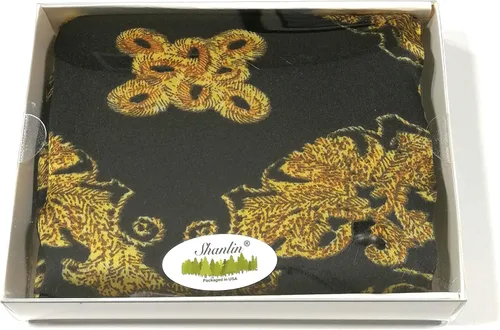 Vista 5 de Shanlin Bufandas largas de satén floral para mujer en caja de regalo