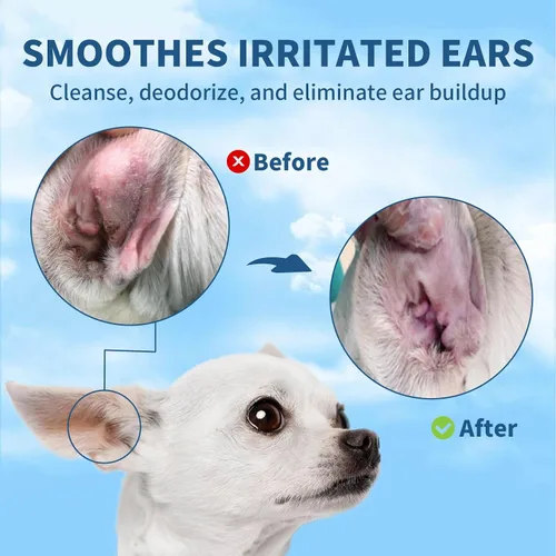 Vista 2 de Tris Flush Limpiador de oídos para gatos y perros Tratamiento para infecciones de oídos de mascotas