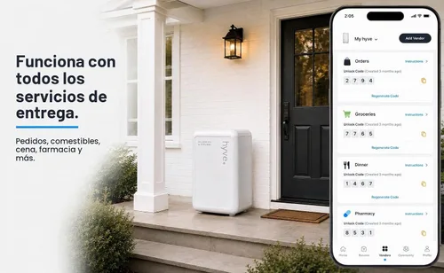 Vista 3 de hyve Caja de entrega de paquetes inteligente para exteriores - Entregas y devoluciones seguras