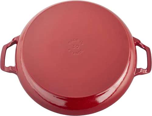 Vista 9 de Staub - Cazuela de hierro fundido de 3.5 cuartos con tapa de cristal