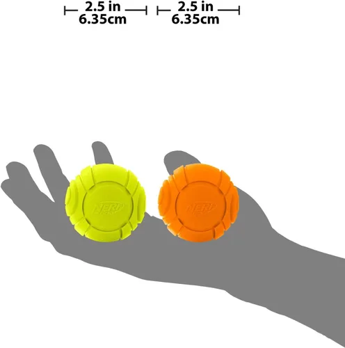 Vista 4 de Nerf Dog Sonic Ball - Juguetes para perros, ligeros, duraderos y resistentes al agua, 2.5 pulgadas, para razas pequeñas/medianas/grandes, paquete