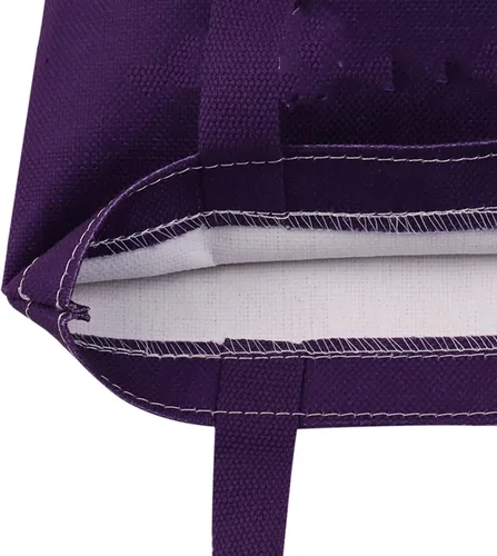 Vista 5 de TSOTMO Bolsa de asas púrpura Fondo púrpura Bolso de mano Amante de todas las cosas Regalo diseñado bolsa de asas para amantes, Púrpura, Grande