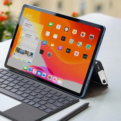 Vista 6 de Adaptador USB C a USB (paquete de 2), adaptador USB-C macho de 45 grados a USB 3.0 hembra OTG convertidor compatible con MacBook Pro 2019/2018