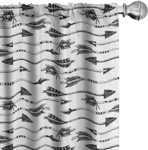 Vista 34 de Lunarable Cortinas para ventana para mascotas, divertidos personajes de gatos, estilo artístico, gatitos juguetones, animales peludos, decoración