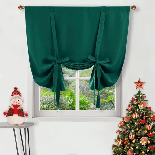 Vista 40 de DWCN Cortinas Opacas - Persiana Enrollable con Lazos para Ventana, Aislamiento Térmico, Oscurecimiento de Habitación, Cortinas con Bolsillo