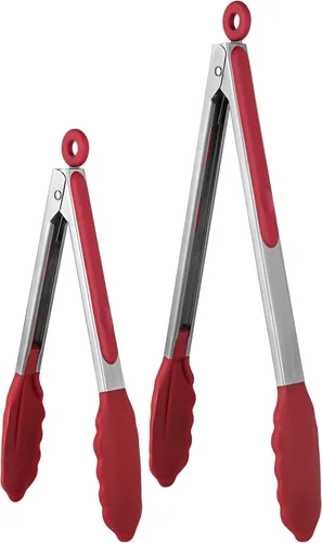 Vista 36 de Pinza de cocina resistente al calor de 600ºF: pinza de cocina de silicona U-Taste de 7 pulgadas con puntas de goma antiadherentes selladas firmes