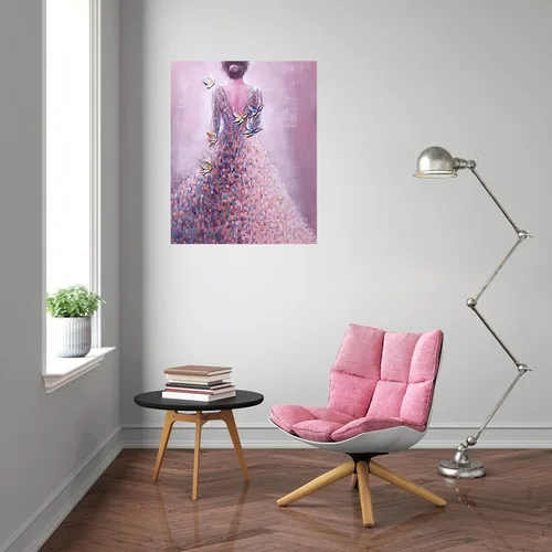 Vista 2 de LukFun Kit de pintura al óleo por números para adultos, pintura por números, 16 x 20 pulgadas (dama elegante, sin marco)