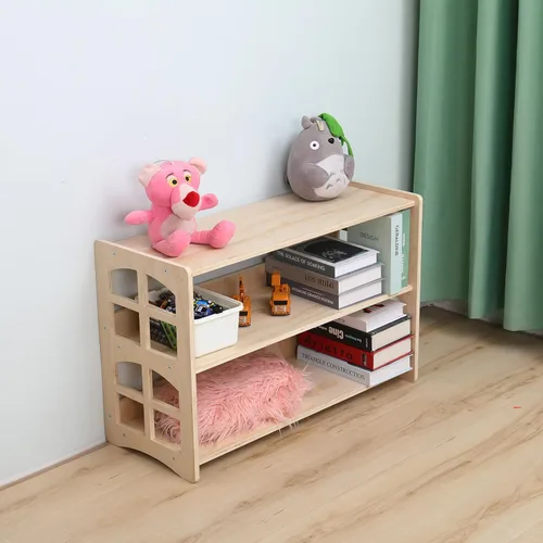 Vista 7 de Montessori Estantería de juguetes para niños, organizador de almacenamiento para juguetes, estantes de libros para habitación de niños, resistente