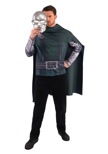 Vista 5 de Parte superior de disfraz de Doctor Doom para hombre de Marvel con máscara Multicolor