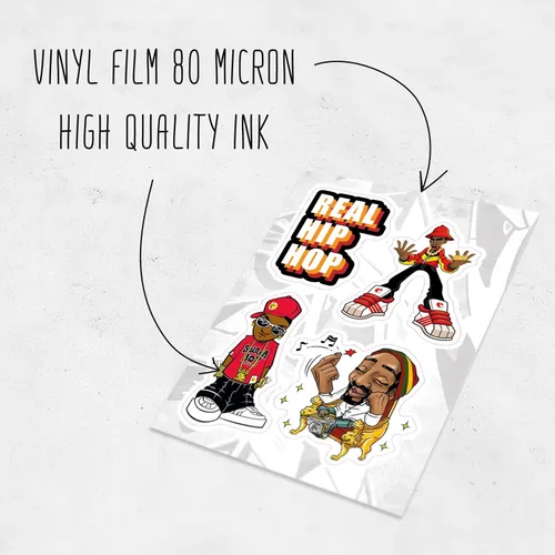 Vista 9 de 37 calcomanías de hip hop, calcomanías de música impermeables, calcomanías de vinilo de hip hop para portátiles y botellas de agua