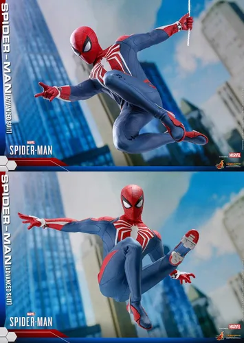 Vista 3 de Hot Toys Spider-Man Advanced Suit 1/6 Figura de sexta escala Marvel Video