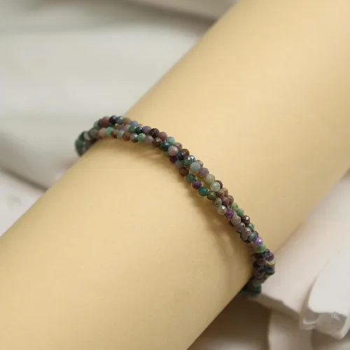 Vista 50 de Gempires - Pulseras de cuentas naturales de múltiples hebras, ligeras, hechas a mano, hipoalergénicas, de 8 pulgadas, chapadas en oro, elegantes