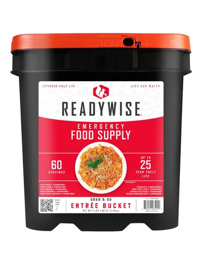 Vista 9 de ReadyWise Prepper Pack Cubo – 52 porciones de suministro de alimentos de emergencia, kit de supervivencia, comidas con proteínas, alimentos