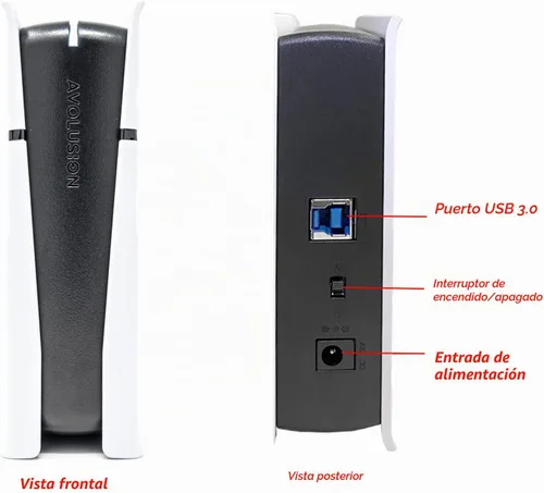 Vista 6 de Avolusion PRO-5U 3TB USB 3.0 Disco duro externo para Windows, MacOS, PS5 y Xbox (blanco)