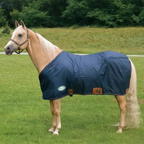 Vista 2 de Country Pride Sábana estable de nailon 420D con parte delantera cerrada, correas ajustables para el vientre y las patas traseras, dardos de cadera