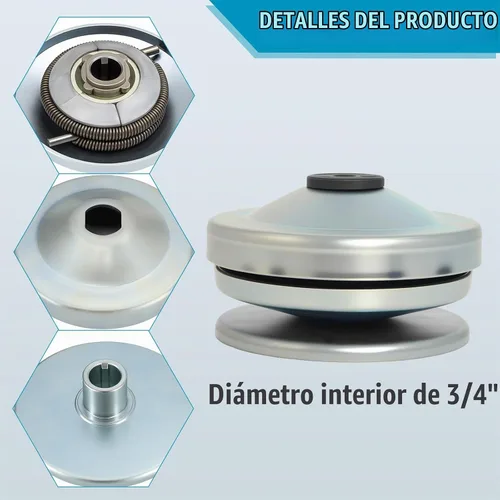 Vista 2 de Embrague convertidor de par serie 30, embrague Go Kart de 3/4 pulgadas con correa de transmisión Go Cart 203589 para compatible con Comet 219552