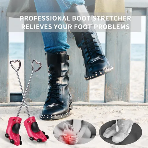 Vista 6 de Estirador de zapatos para hombres y mujeres, expansor de zapatos de 4 vías, resuelve los problemas de juanetes y otros problemas de pies causados