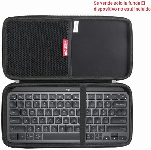 Vista 2 de Hermitshell Estuche rígido de viaje para Logitech MX Keys Mini teclado iluminado inalámbrico minimalista (negro)